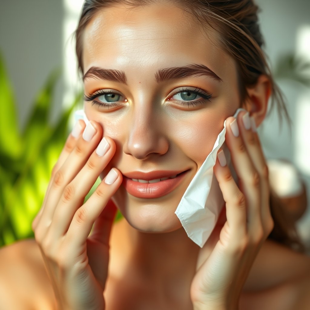 makeup wipes in action